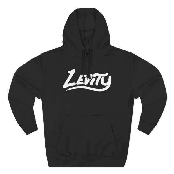 Levity Aqua Tie Dye Logo Three-panel Fleece Hoodie